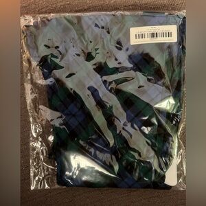 New Little Sleepies Emerald Plaid Women’s Pants Size Small (NIB)